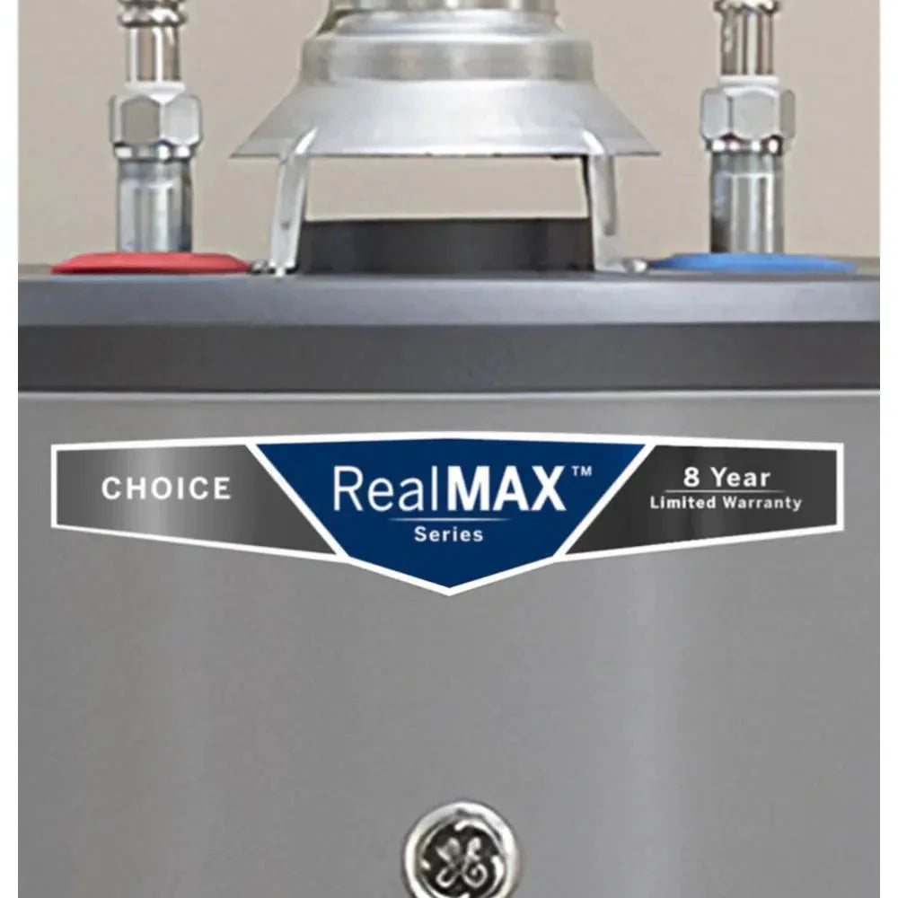 GE RealMAX Atmospheric Choice Model 50 Gallon Capacity 40,000 BTU Heating Input Short Natural Gas Water Heater