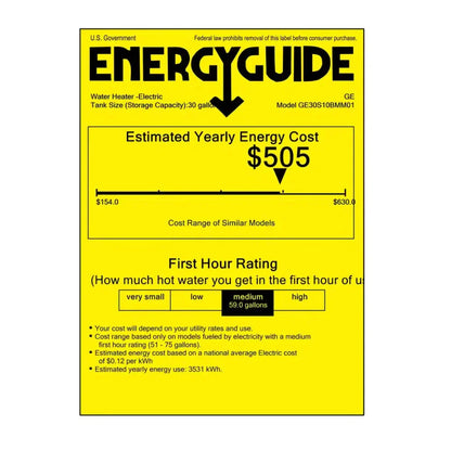 GE 30 Gallon Flexible-Capacity 240V Smart Electric Water Heater