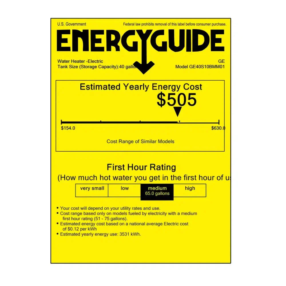 GE 40 Gallon Flexible-Capacity 240V Smart Electric Water Heater
