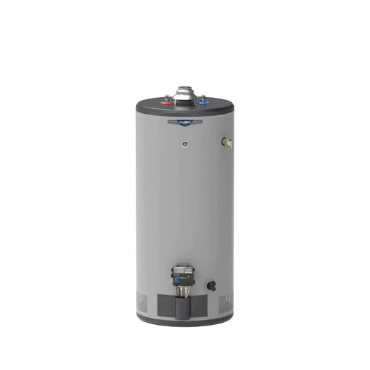 GE RealMAX Atmospheric Premium Model 40 Gallon Capacity 34,500 BTU Heating Input Short Liquid Propane Water Heater