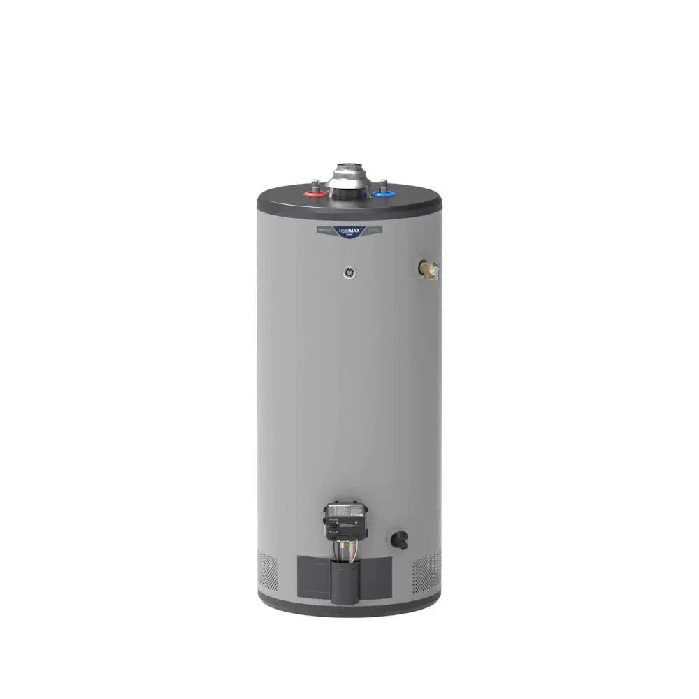 GE RealMAX Atmospheric Premium Model 40 Gallon Capacity 38,000 BTU Heating Input Short Natural Gas Water Heater